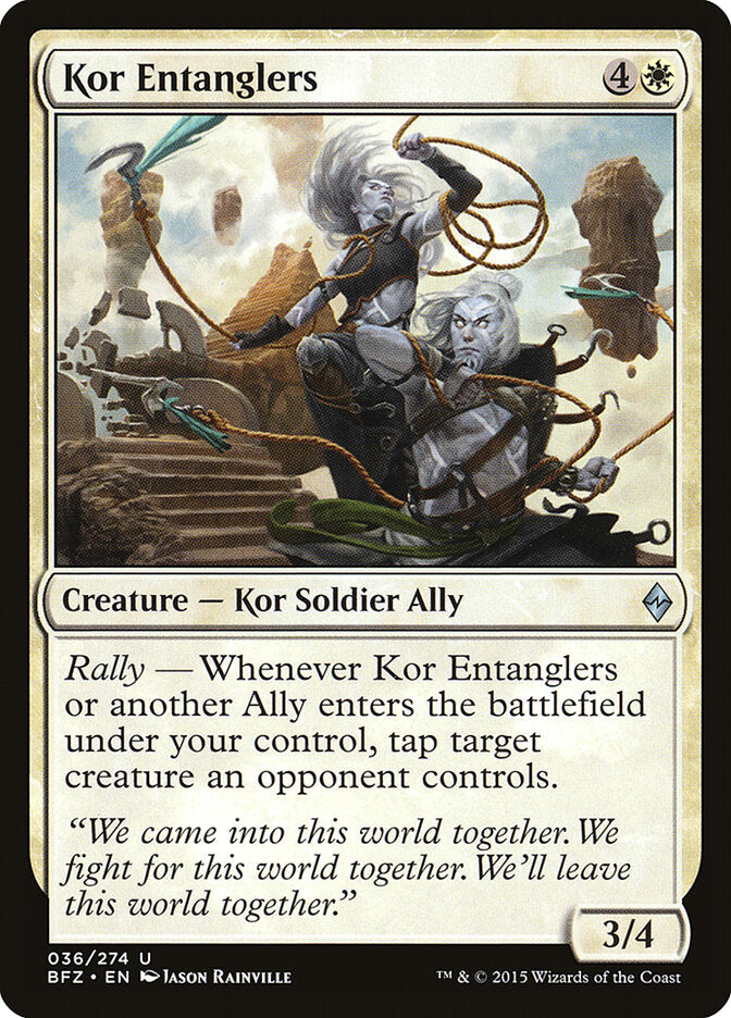 Enmarañadores kor | Kor Entanglers - Battle for Zendikar #36
