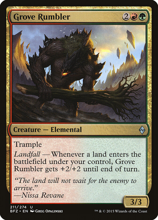 Merodeador de la arboleda | Grove Rumbler - Battle for Zendikar #211