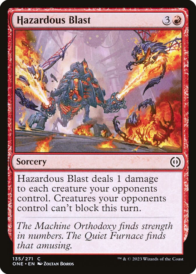Ráfaga peligrosa | Hazardous Blast — Phyrexia: All Will Be One #135