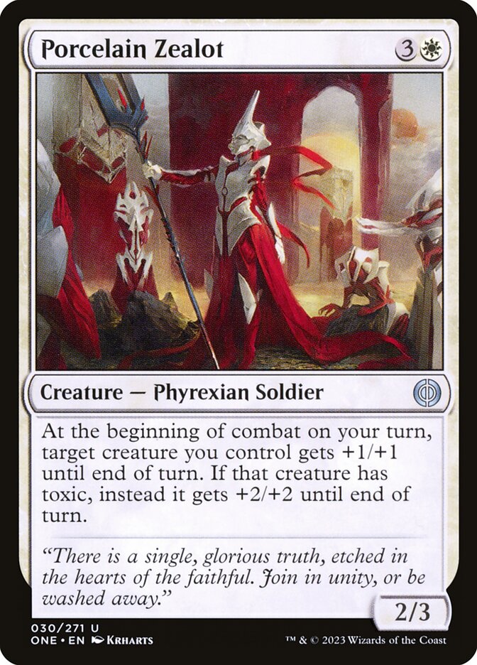 Fanática de porcelana | Porcelain Zealot — Phyrexia: All Will Be One #30