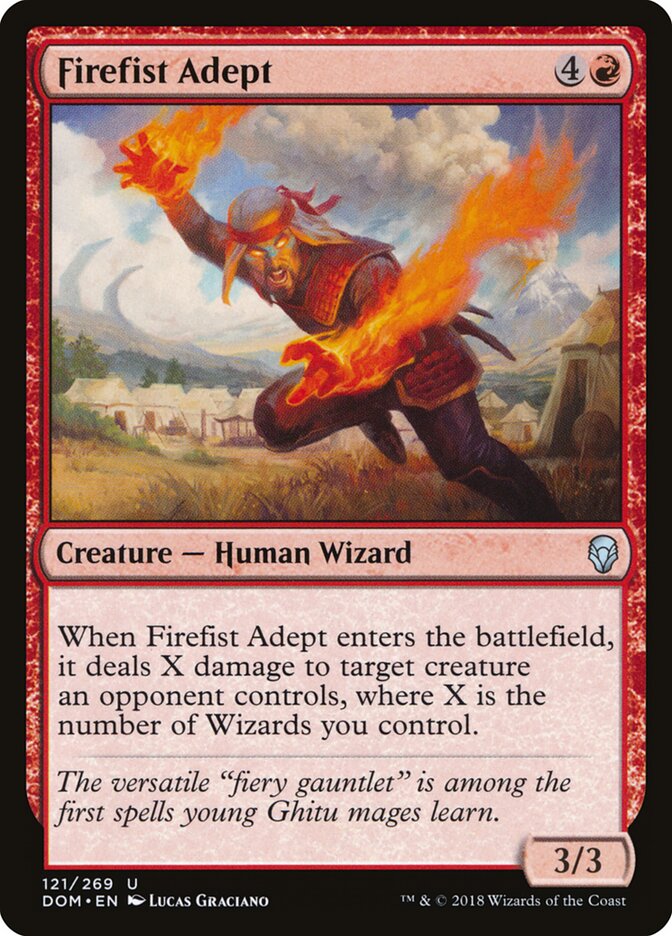 Adepto puño de fuego — Dominaria #121
