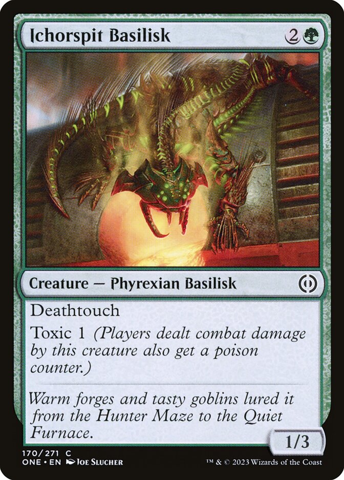 Basilisco escupeicor | Ichorspit Basilisk — Phyrexia: All Will Be One #170