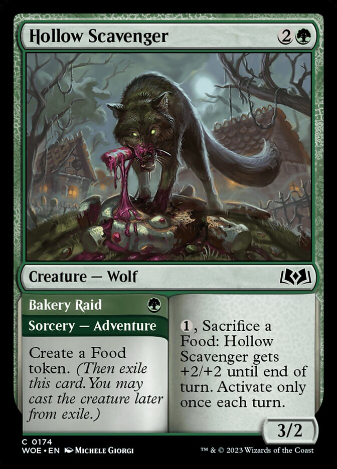 Carroñero hambriento // Asalto a la panadería | Hollow Scavenger // Bakery Raid - Wilds of Eldraine #174