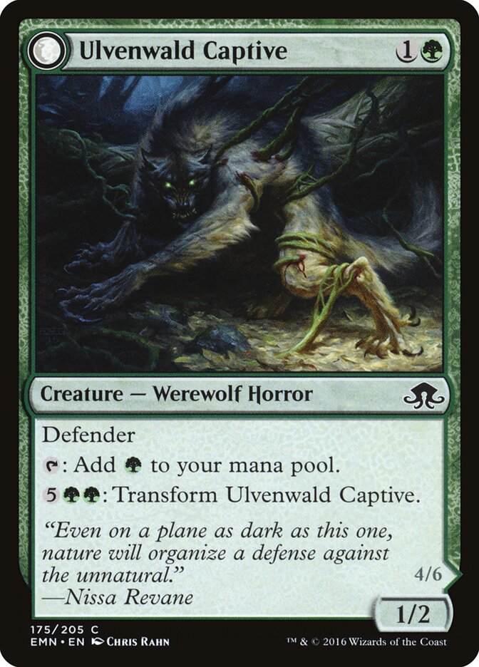 Cautivo de Ulvenwald // Abominación de Ulvenwald | Ulvenwald Captive // Ulvenwald Abomination - Eldritch Moon #175