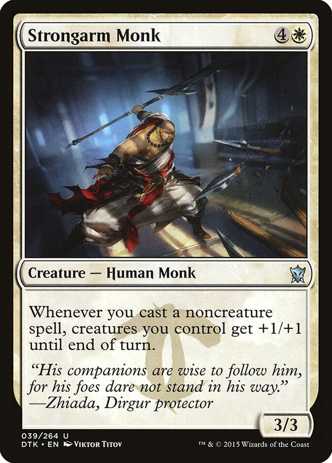 Monje brazo de roca | Strongarm Monk — Dragons of Tarkir #39