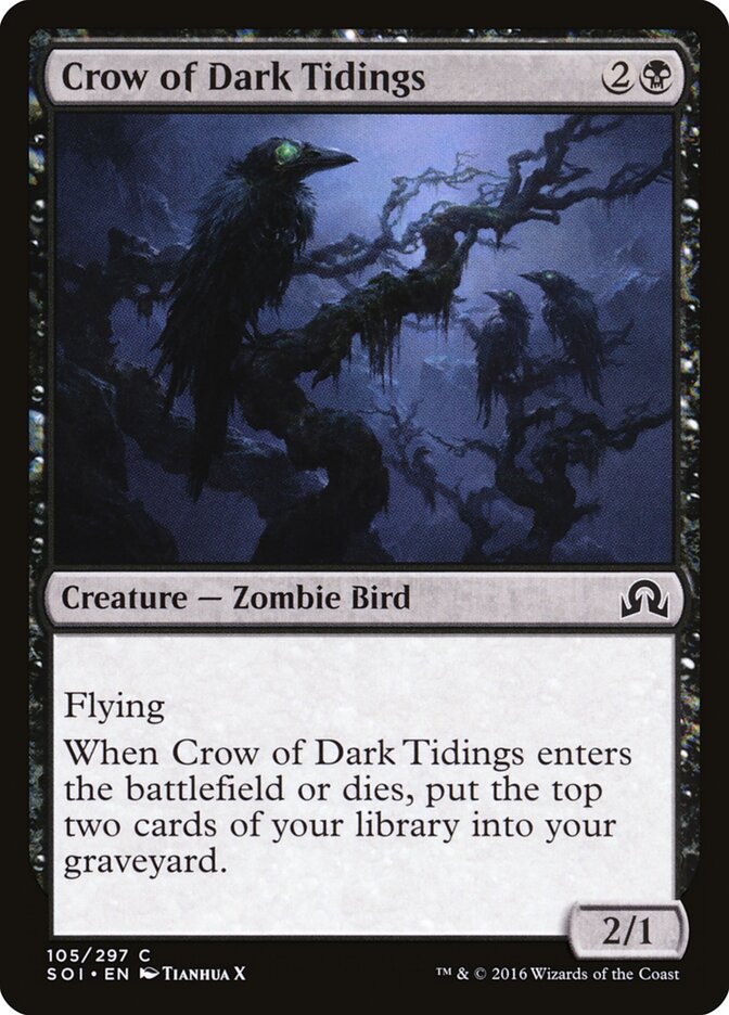 Crow of Dark Tidings — Shadows over Innistrad #105