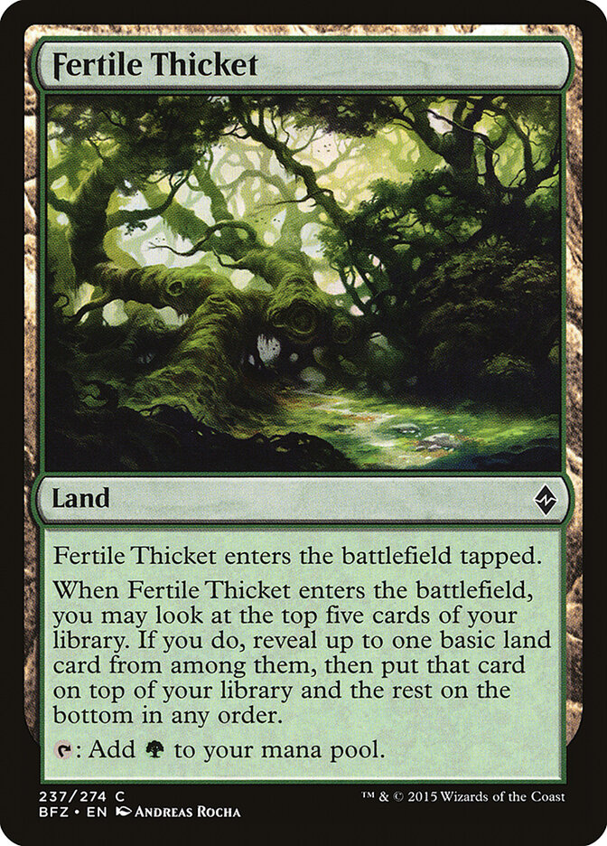 Maleza fértil | Fertile Thicket - Battle for Zendikar #237