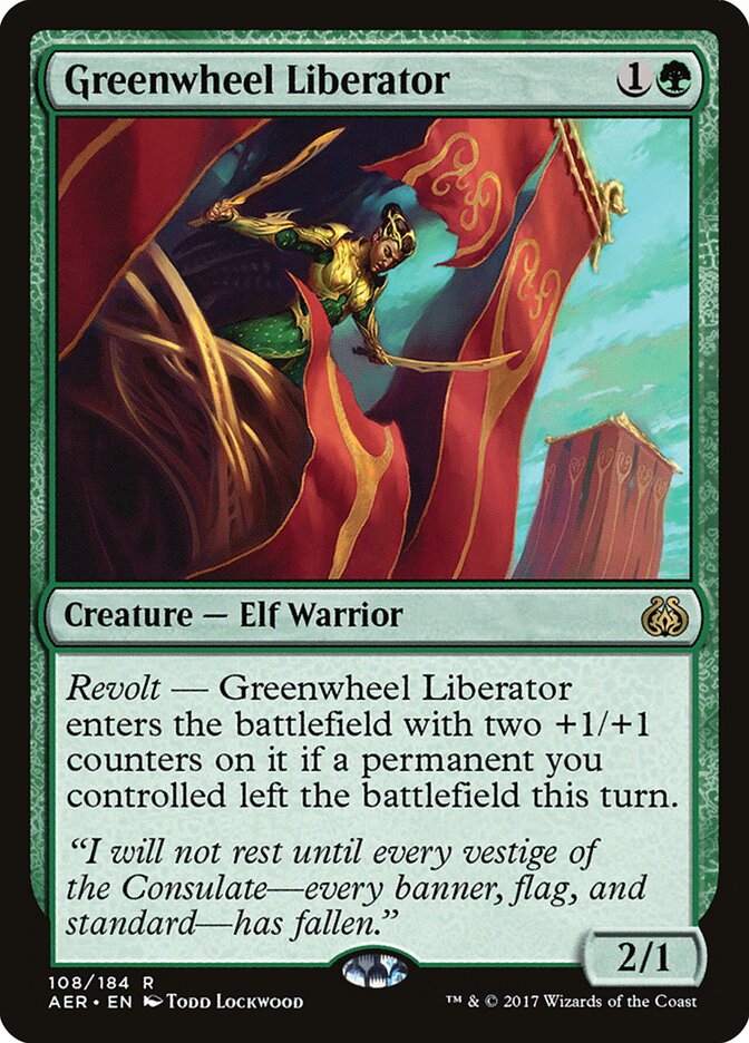 Libertadora de Discoverde | Greenwheel Liberator - Aether Revolt #108