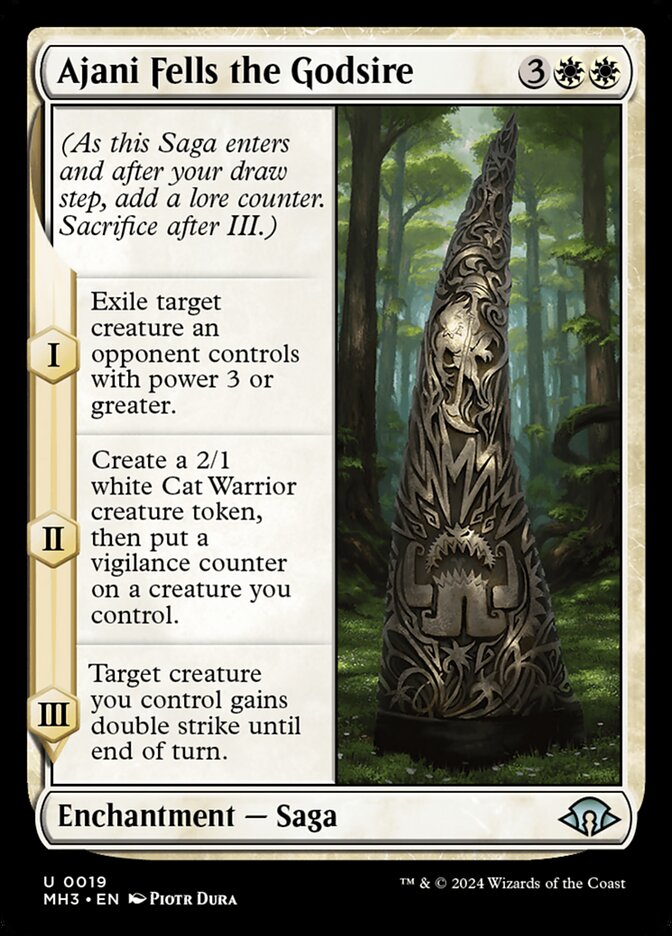 Ajani derrota al ancestro divino | Ajani Fells the Godsire — Modern Horizons 3 #19