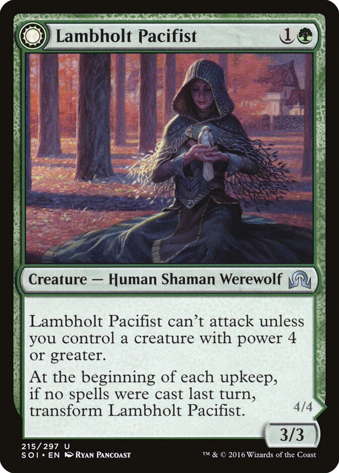 Lambholt Pacifist // Lambholt Butcher — Shadows over Innistrad #215