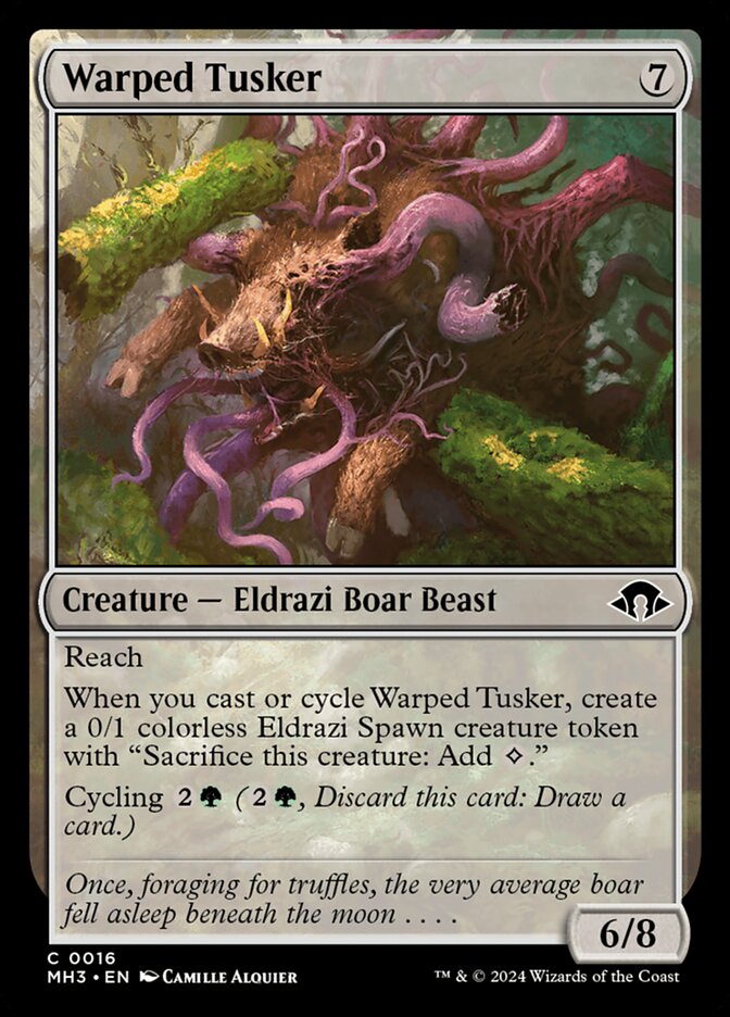 Colmilludo deformado | Warped Tusker — Modern Horizons 3 #16