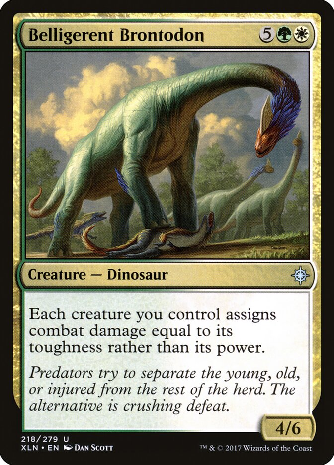 Brontodón beligerante | Belligerent Brontodon — Ixalan #218