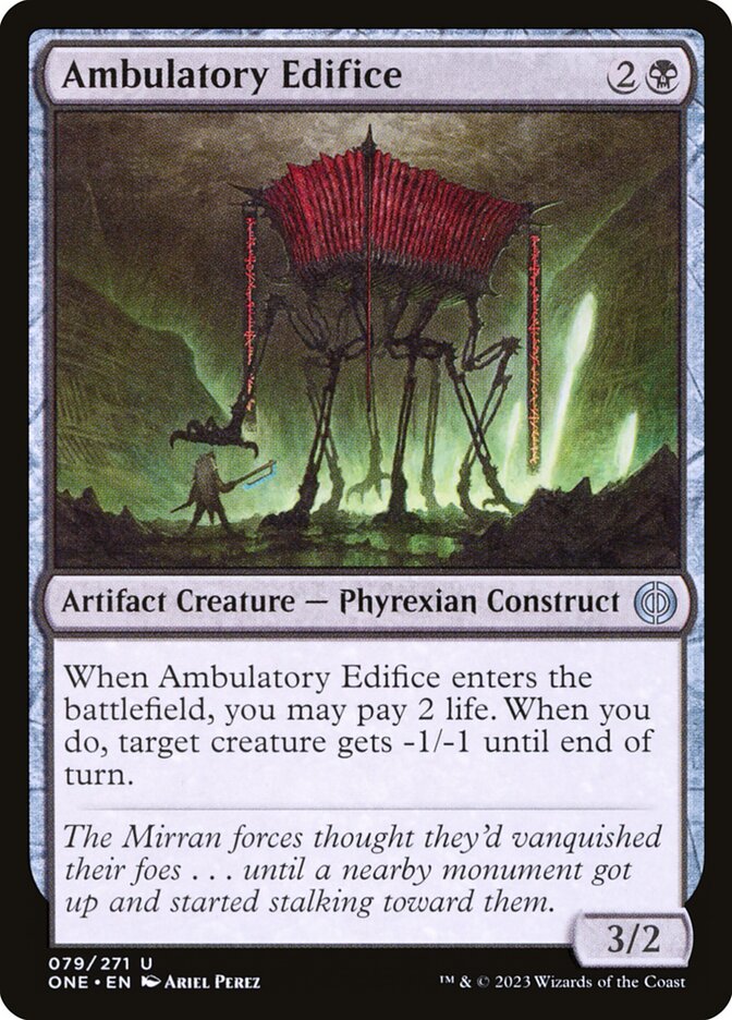 Construcción ambulante | Ambulatory Edifice — Phyrexia: All Will Be One #79
