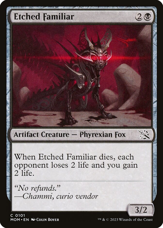 Mascota grabada | Etched Familiar - March of the Machine #101