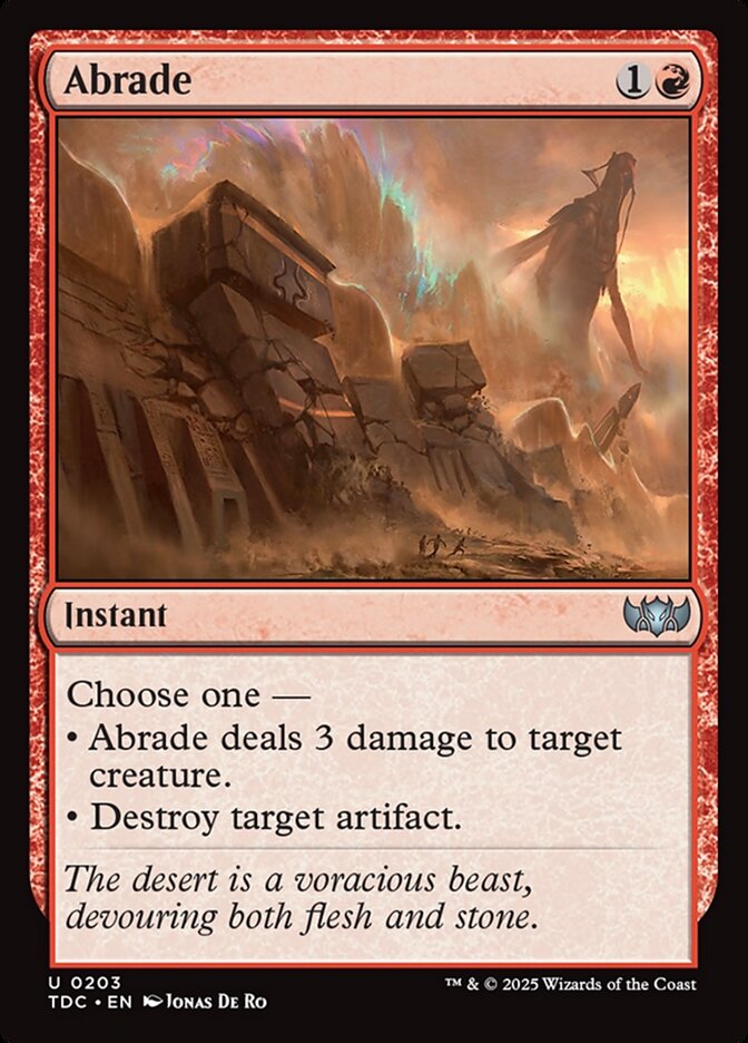 Erosionar | Abrade - Tarkir: Dragonstorm Commander #203