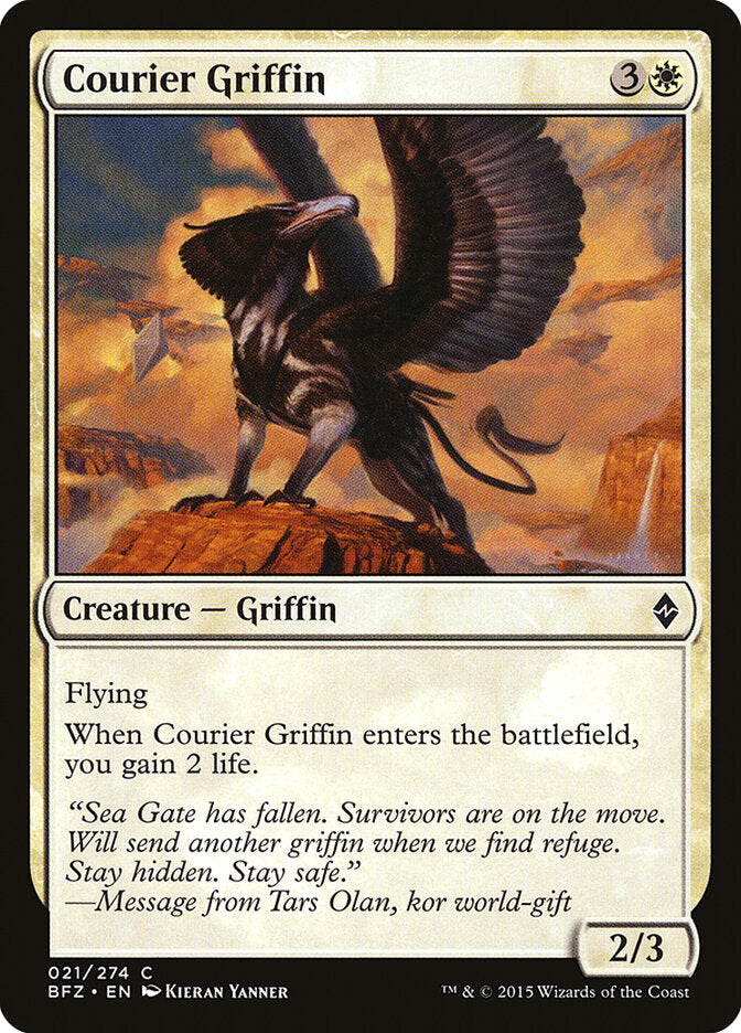 Grifo mensajero | Courier Griffin - Battle for Zendikar #21