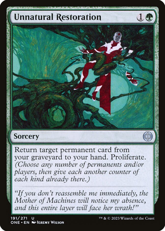 Restauración antinatural | Unnatural Restoration — Phyrexia: All Will Be One #191