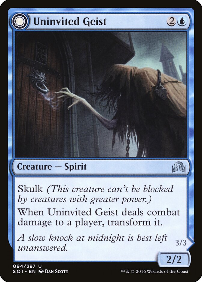 Uninvited Geist // Unimpeded Trespasser — Shadows over Innistrad #94