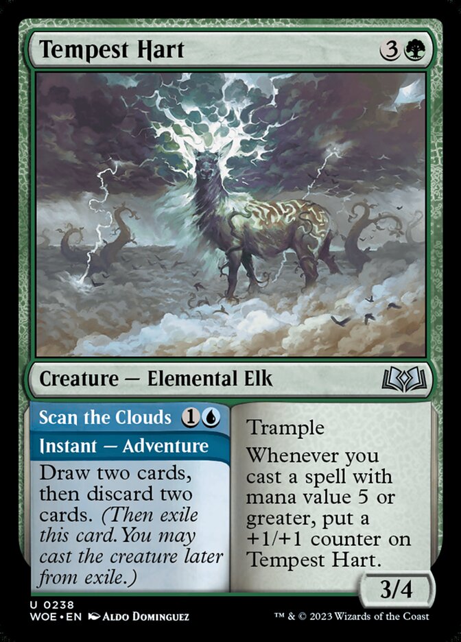 Venado de la tempestad // Examinar las nubes | Tempest Hart // Scan the Clouds - Wilds of Eldraine #238