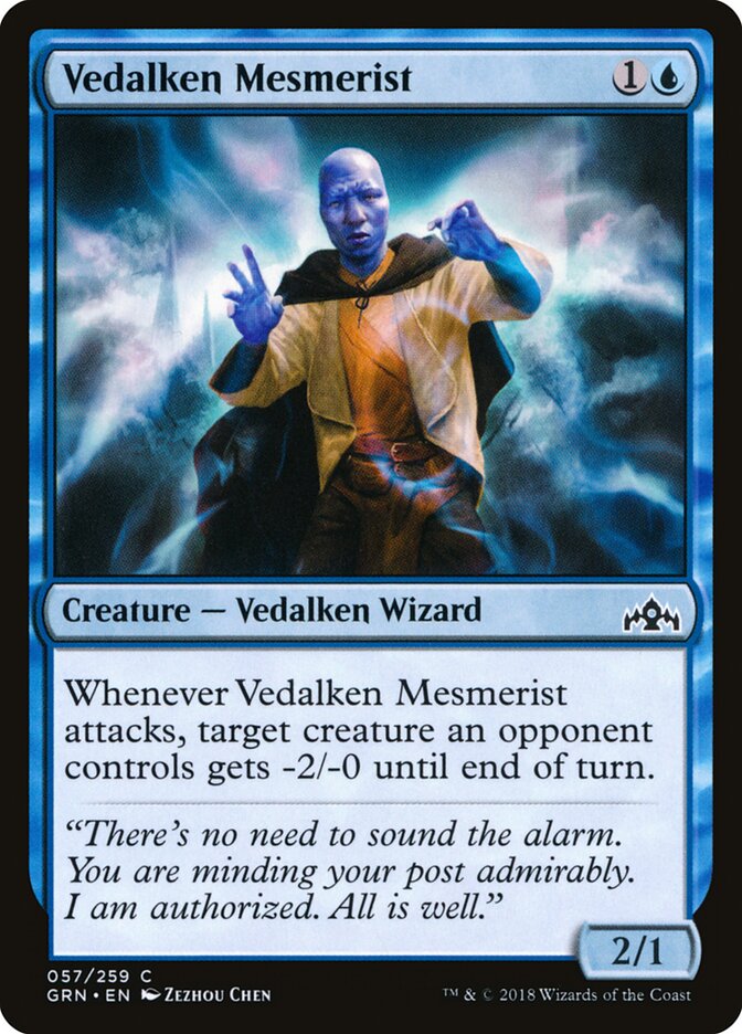 Hipnotista vedalken | Vedalken Mesmerist — Guilds of Ravnica #57