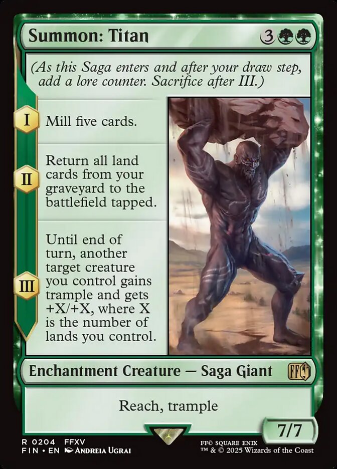 Invocación: Titán | Summon: Titan - Final Fantasy #204
