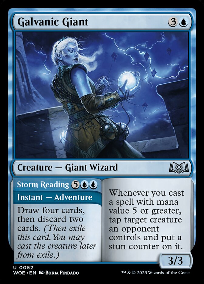 Giganta galvánica // Leer la tormenta | Galvanic Giant // Storm Reading - Wilds of Eldraine #52