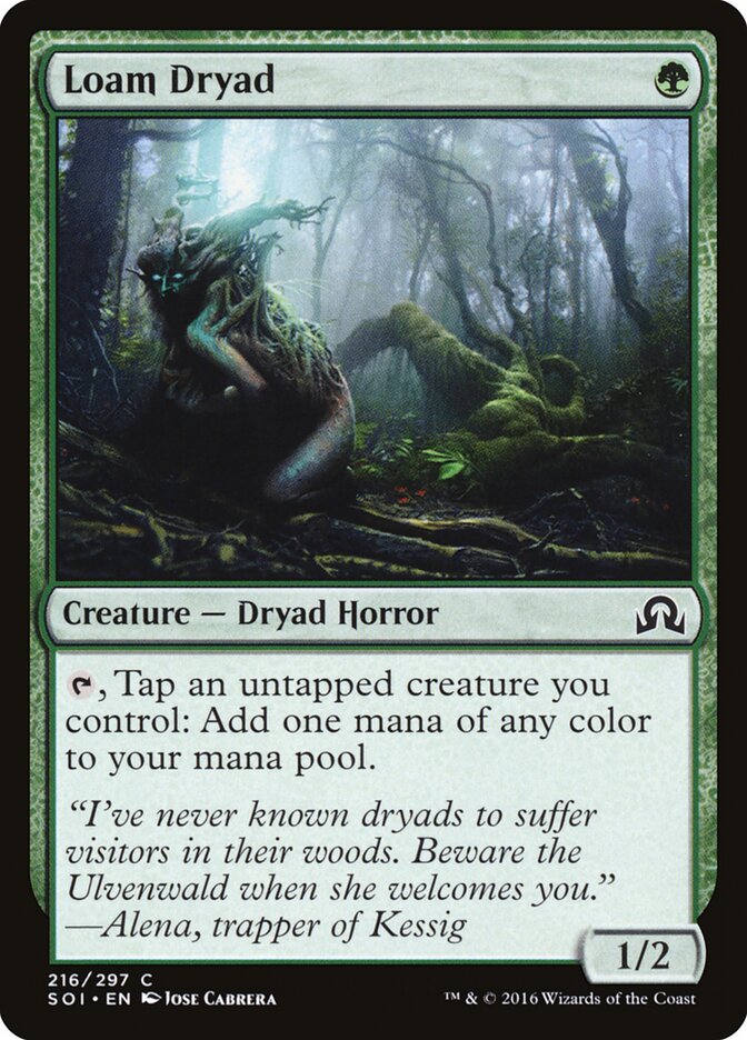 Loam Dryad — Shadows over Innistrad #216