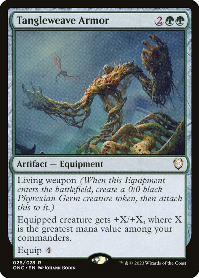 Tangleweave Armor - Phyrexia: All Will Be One Commander #26