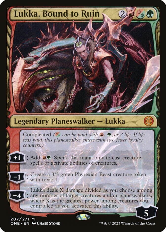 Lukka, abocado a la ruina | Lukka, Bound to Ruin - Phyrexia: All Will Be One #207