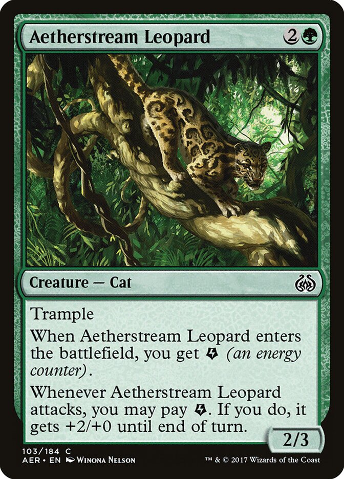 Leopardo de corriente etérica | Aetherstream Leopard - Aether Revolt #103