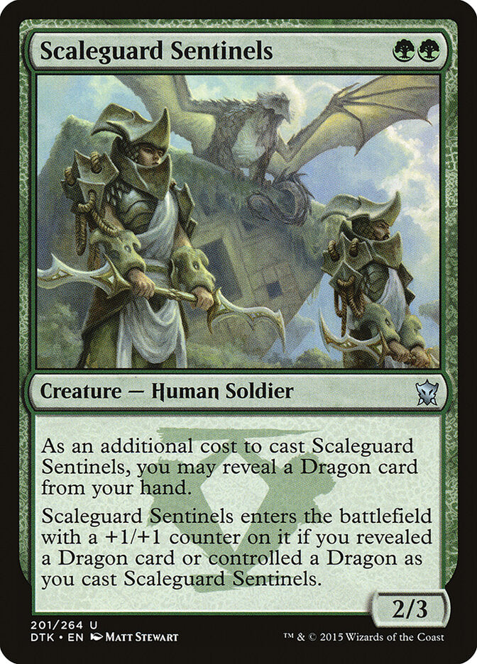 Centinelas guardiascama | Scaleguard Sentinels — Dragons of Tarkir #201