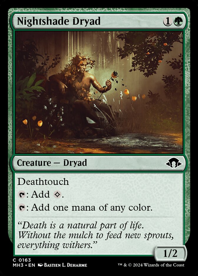 Dríada de belladona | Nightshade Dryad — Modern Horizons 3 #163