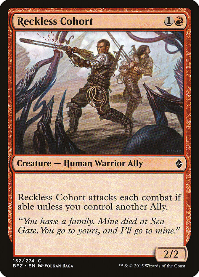Cohorte temeraria | Reckless Cohort - Battle for Zendikar #152
