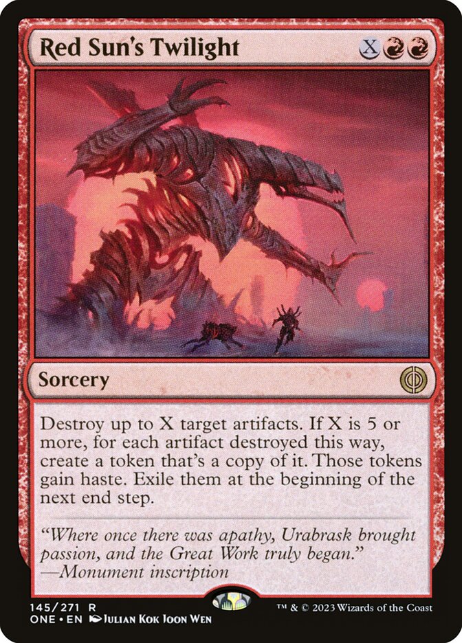 Ocaso del sol rojo | Red Sun's Twilight - Phyrexia: All Will Be One #145