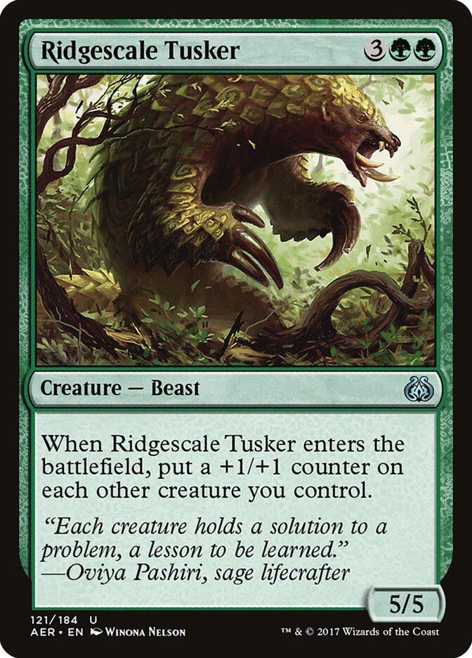 Colmilludo escamacoraza | Ridgescale Tusker - Aether Revolt #121
