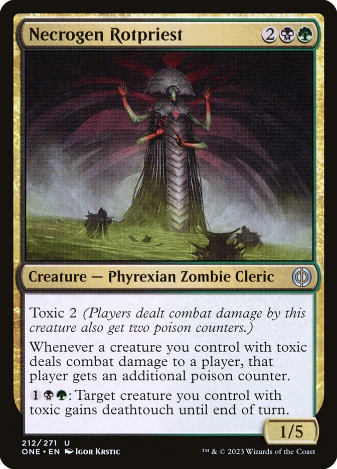 Putredotisa necrógena | Necrogen Rotpriest — Phyrexia: All Will Be One #212
