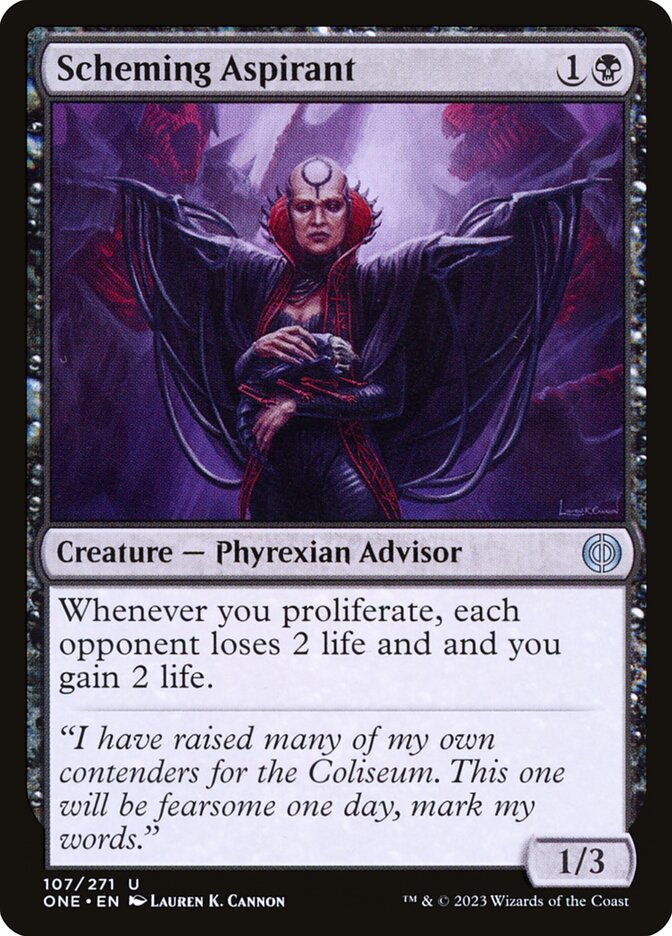 Aspirante taimada | Scheming Aspirant — Phyrexia: All Will Be One #107