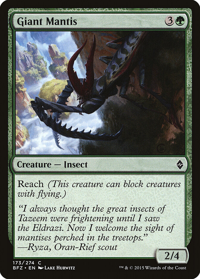 Mantis gigante | Giant Mantis - Battle for Zendikar #173