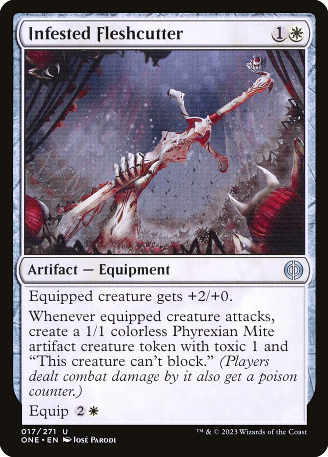 Seccionacarne infestado | Infested Fleshcutter — Phyrexia: All Will Be One #17