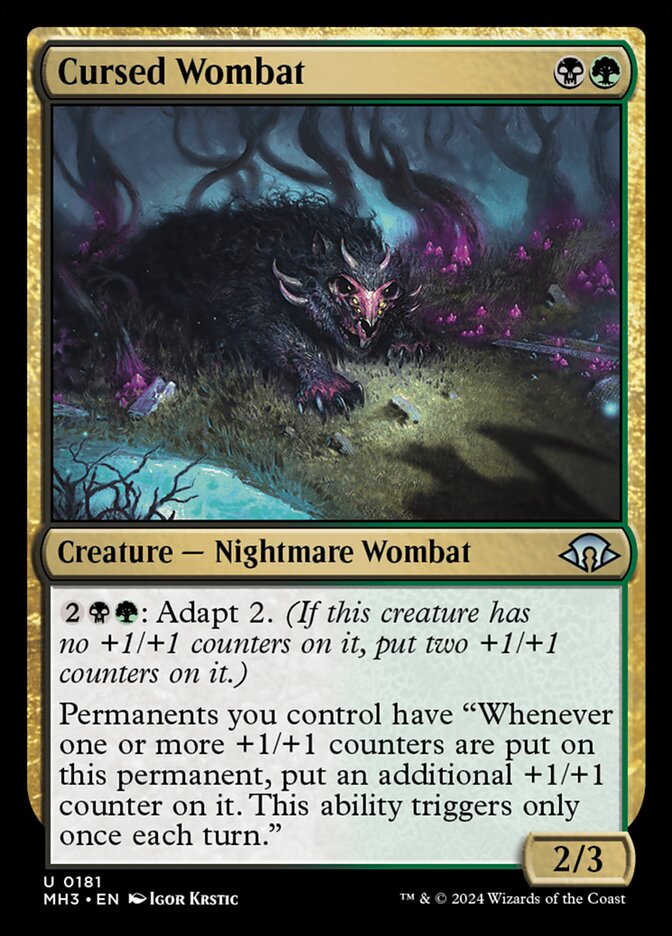 Wombat maldito | Cursed Wombat — Modern Horizons 3 #181