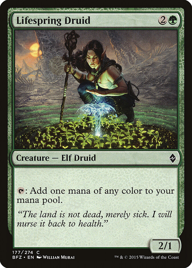 Druida brotavida | Lifespring Druid - Battle for Zendikar #177