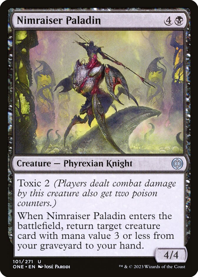 Paladín alzanims | Nimraiser Paladin — Phyrexia: All Will Be One #101