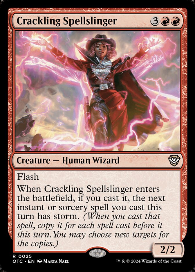 Lanzahechizos chispeante | Crackling Spellslinger - Outlaws of Thunder Junction Commander #25