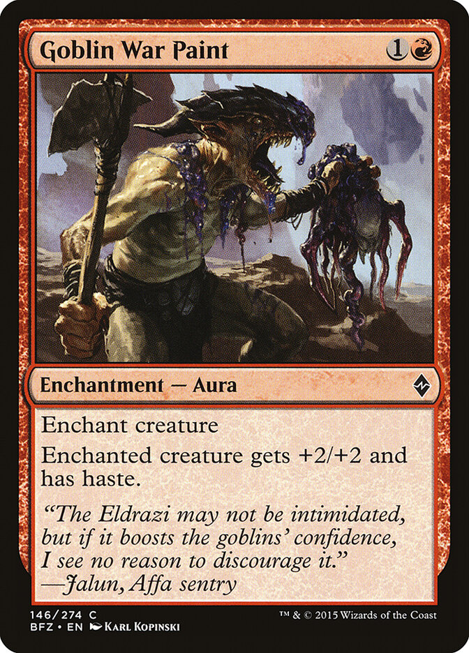 Pintura de guerra trasga | Goblin War Paint - Battle for Zendikar #146
