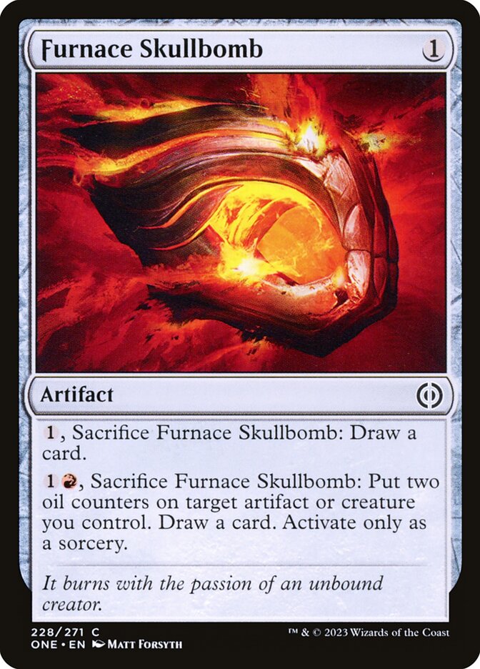 Bombacráneo del Horno | Furnace Skullbomb — Phyrexia: All Will Be One #228
