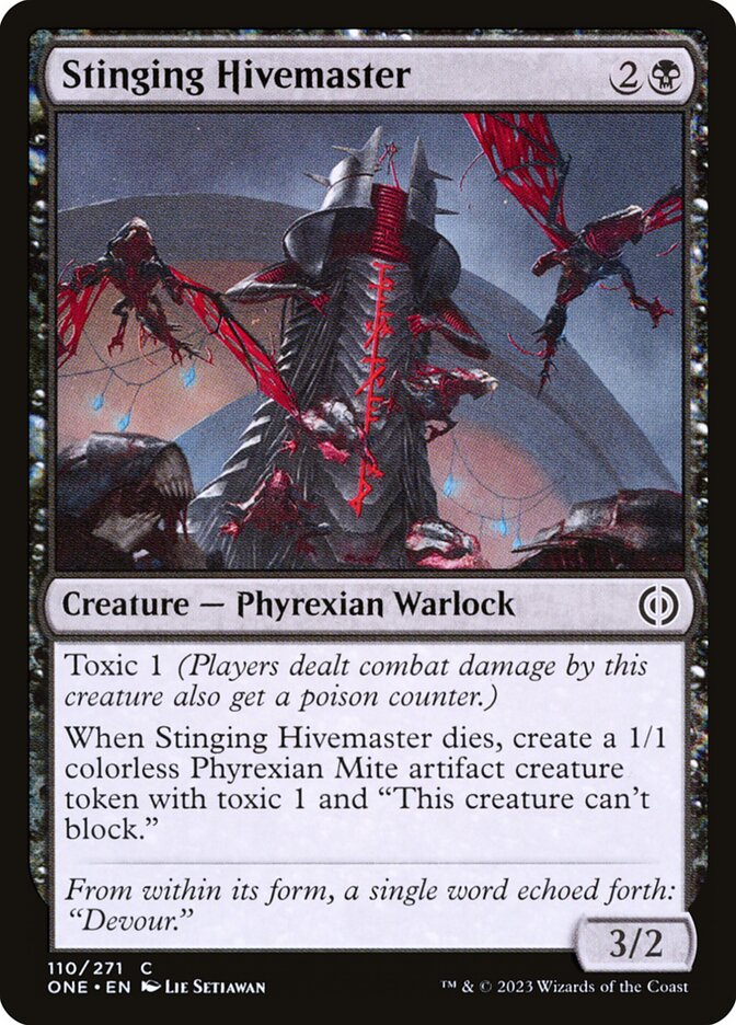 Líder de colmena aguijoneador | Stinging Hivemaster — Phyrexia: All Will Be One #110