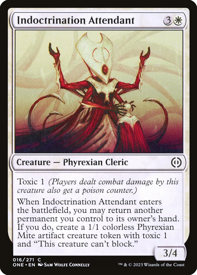 Asistente del adoctrinamiento | Indoctrination Attendant — Phyrexia: All Will Be One #16