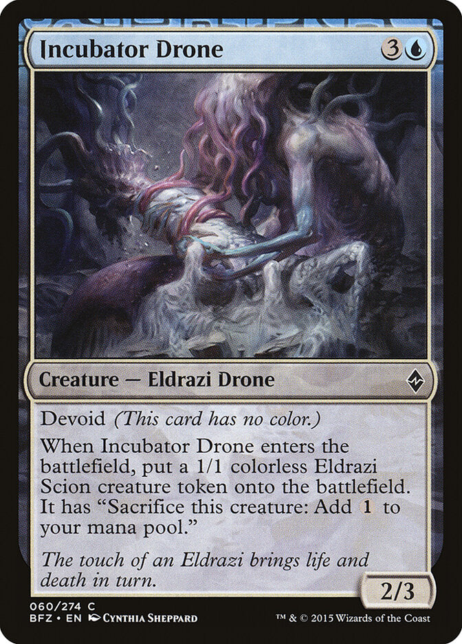 Zángano incubador | Incubator Drone - Battle for Zendikar #60