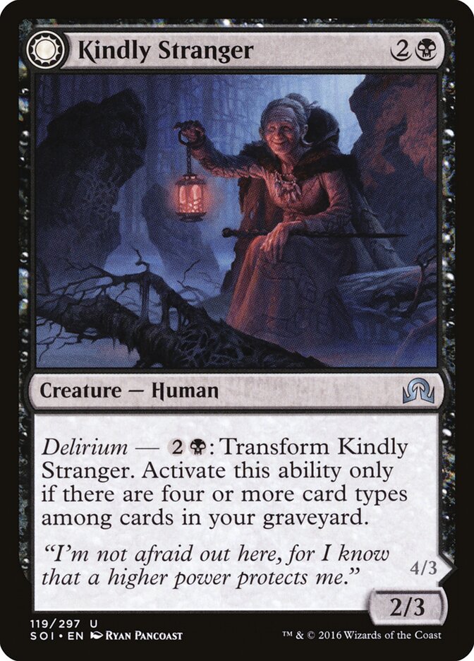 Kindly Stranger // Demon-Possessed Witch — Shadows over Innistrad #119