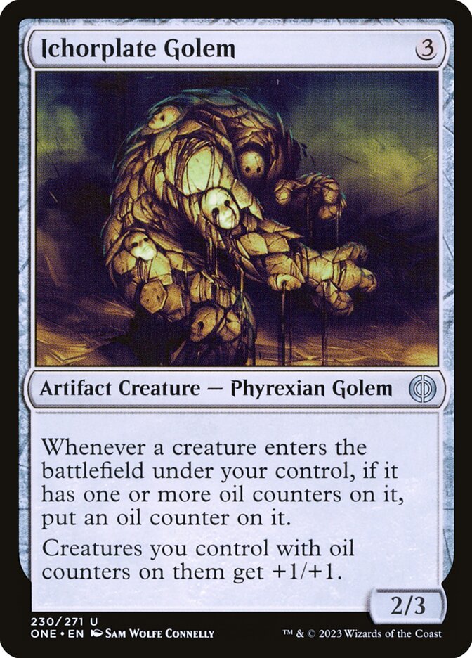 Gólem icorazado | Ichorplate Golem — Phyrexia: All Will Be One #230